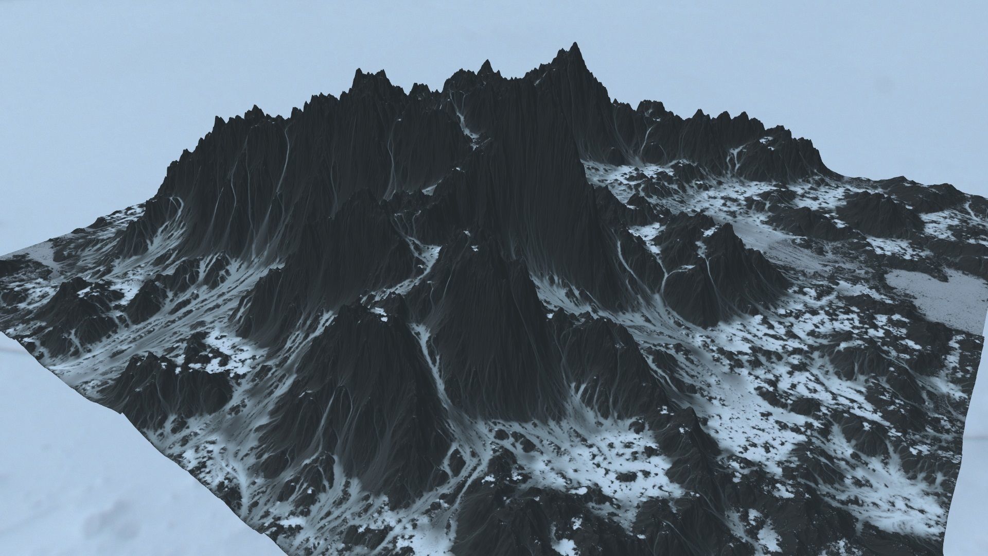 Snow Mountain Low-poly 3D model_14