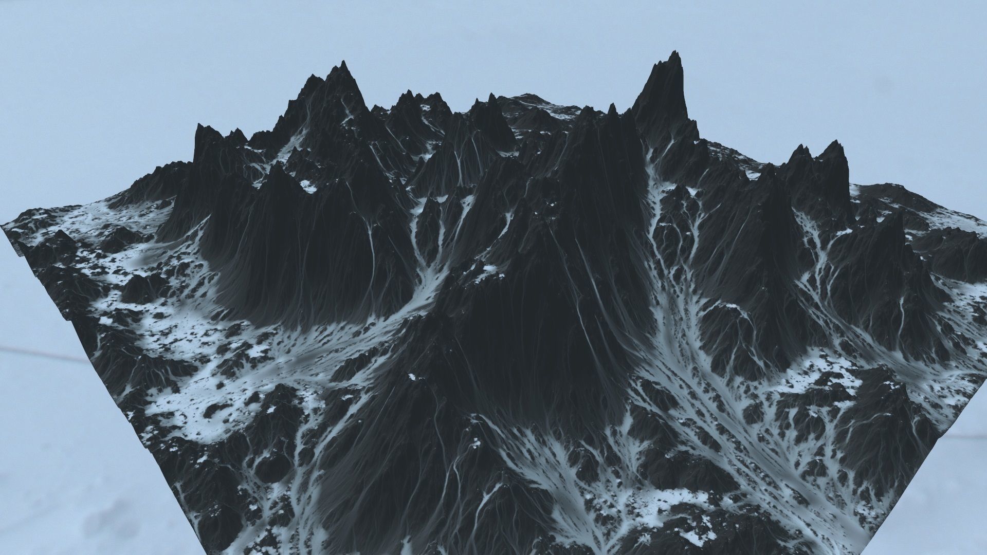 Snow Mountain Low-poly 3D model_7