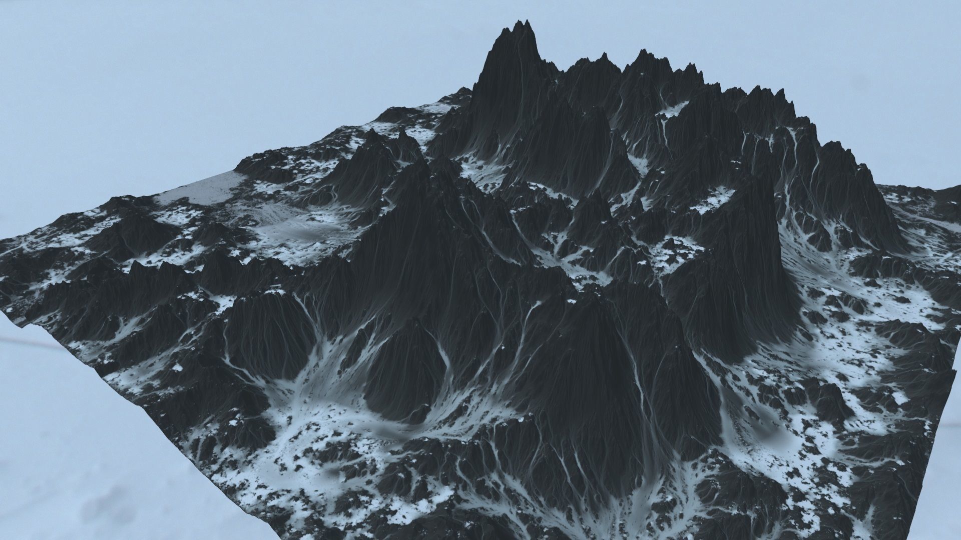 Snow Mountain Low-poly 3D model_11