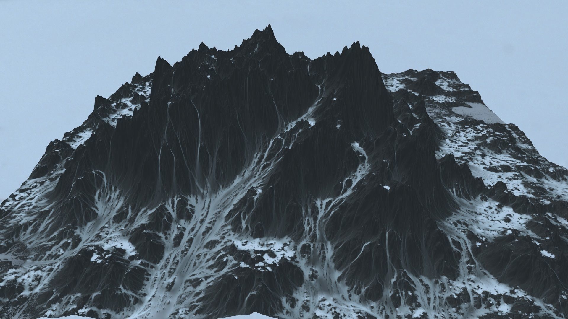 Snow Mountain Low-poly 3D model_9