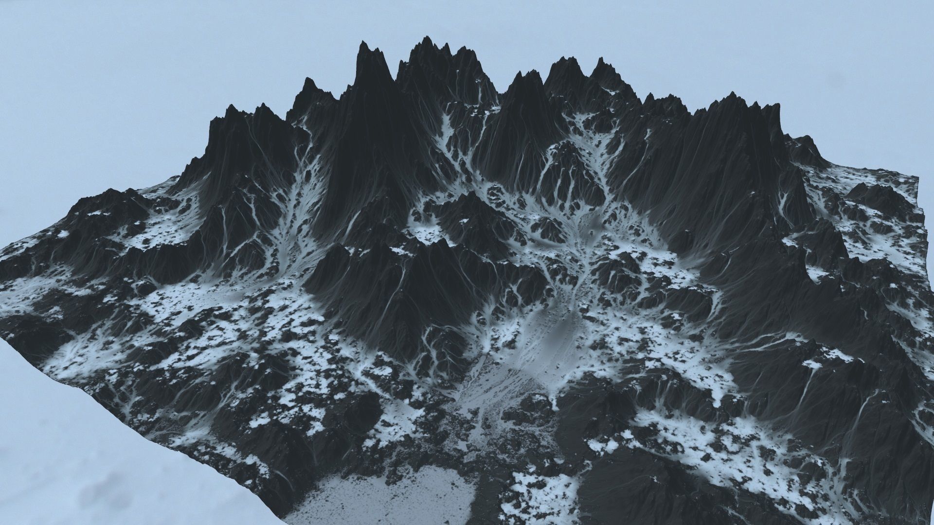 Snow Mountain Low-poly 3D model_10