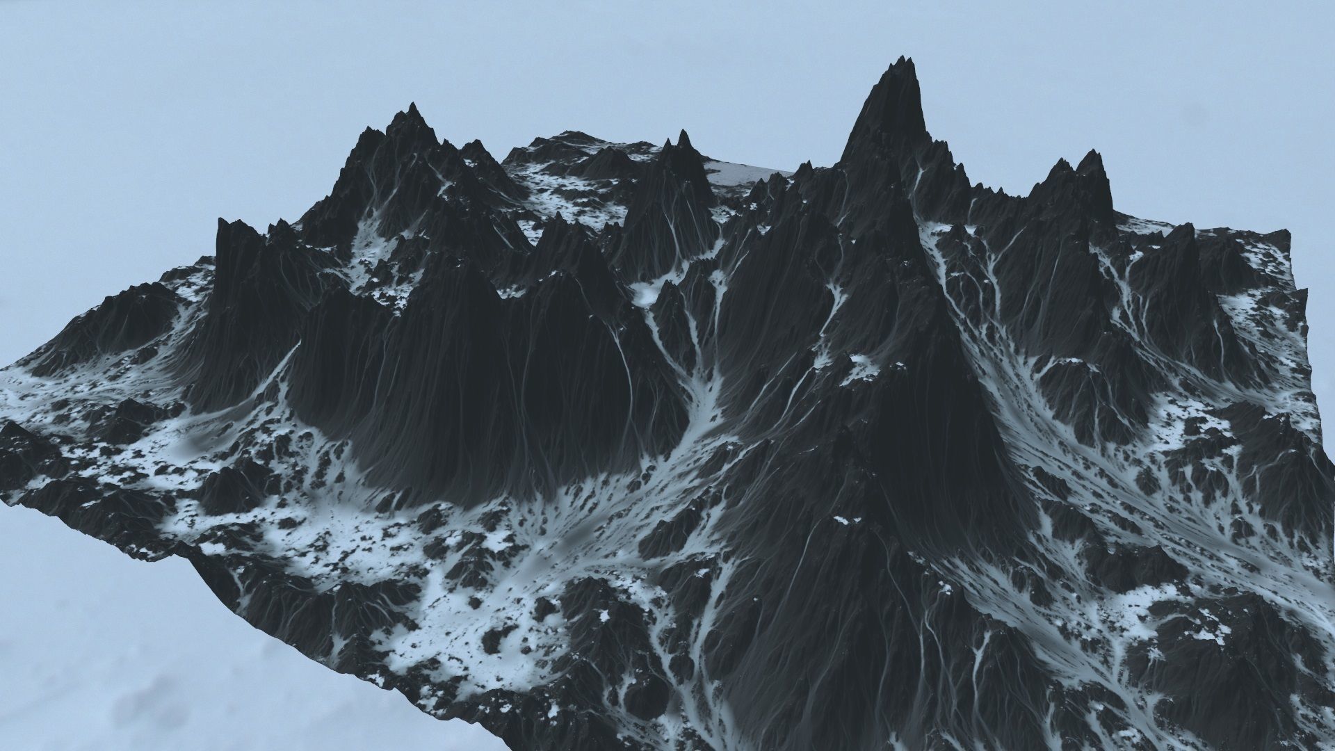 Snow Mountain Low-poly 3D model_16