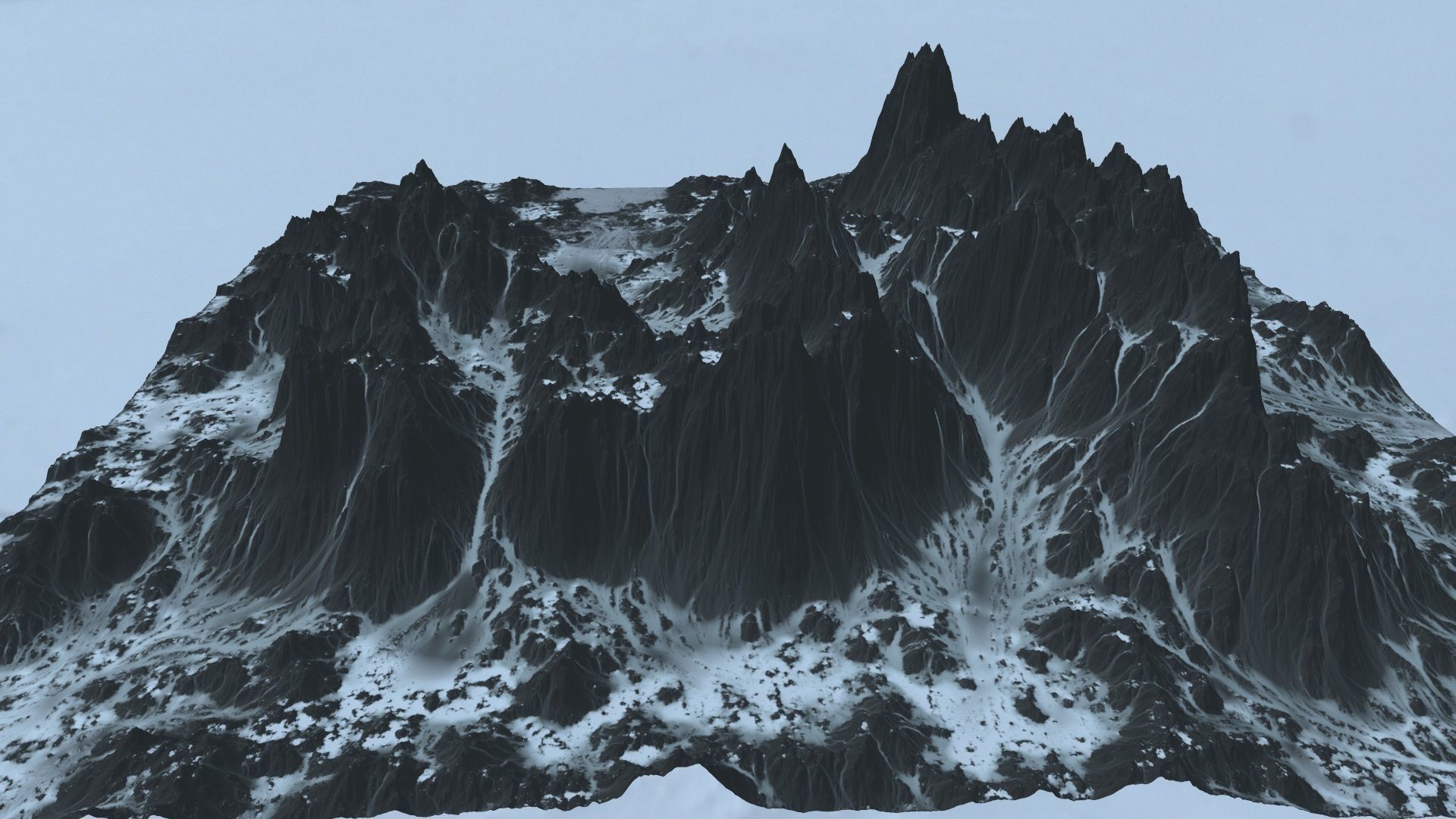 Snow Mountain Low-poly 3D model_8