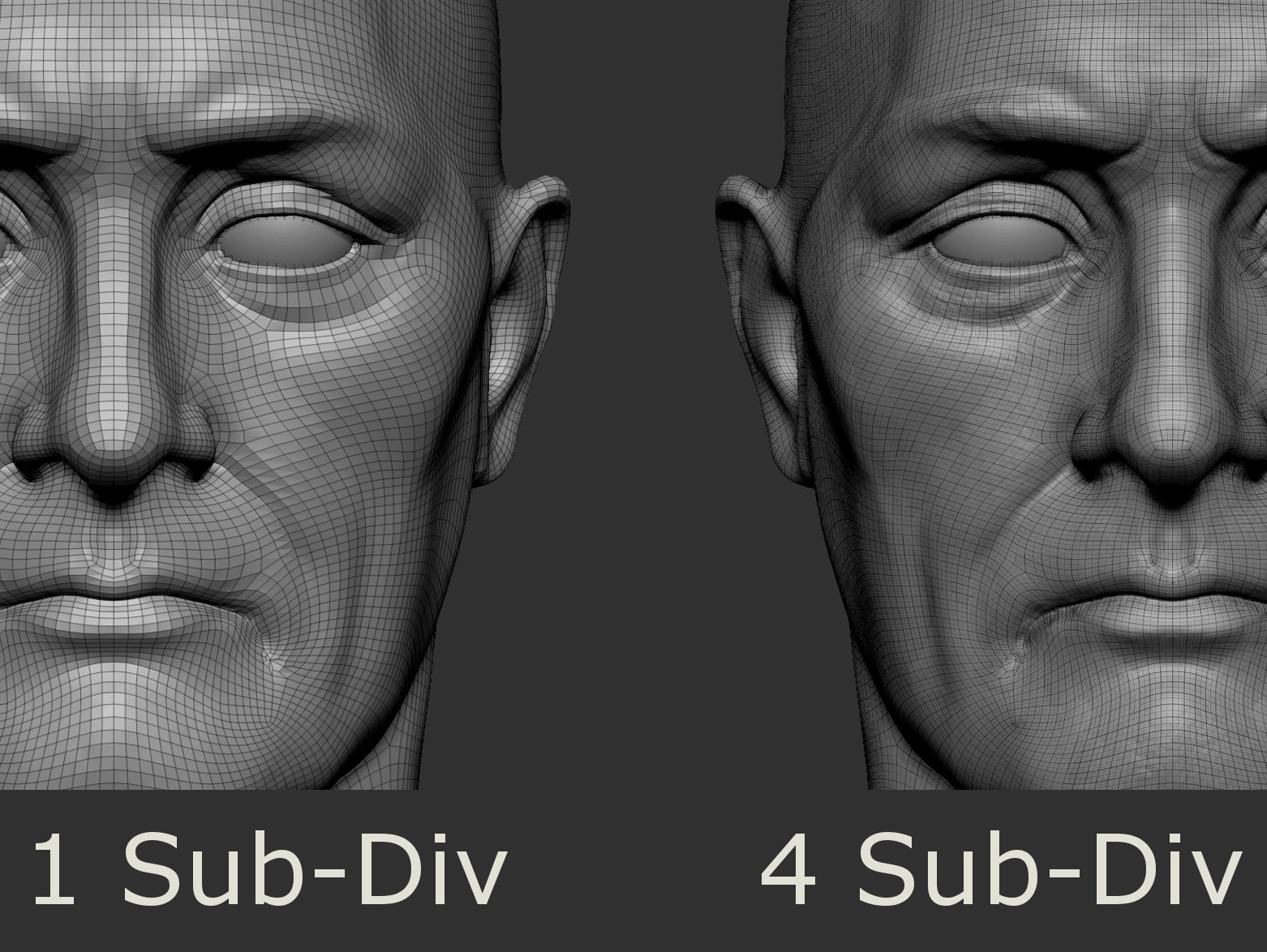 Elderly male head 2 3D model_5