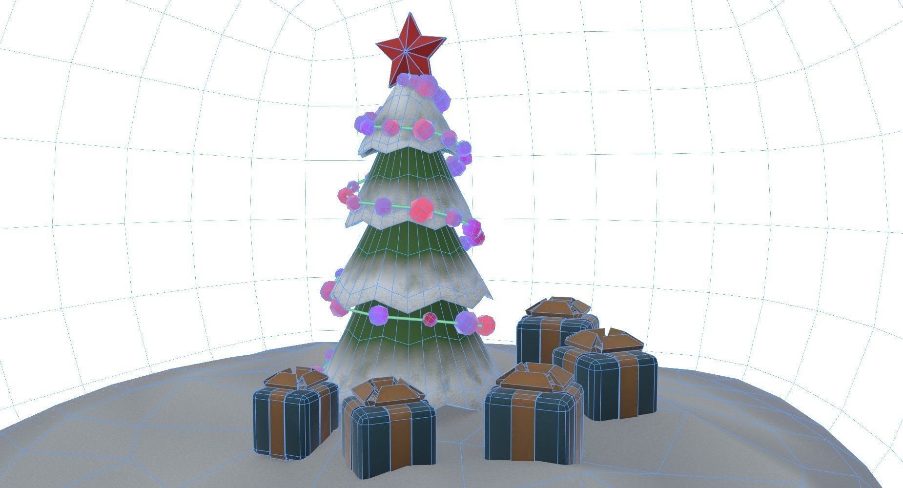 New Year Orb Low-poly 3D model_7