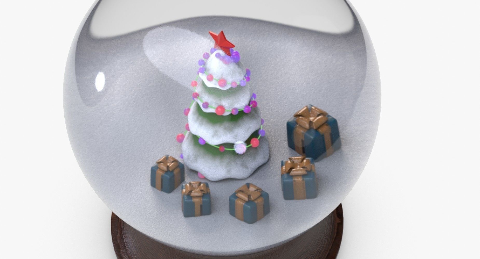 New Year Orb Low-poly 3D model_2