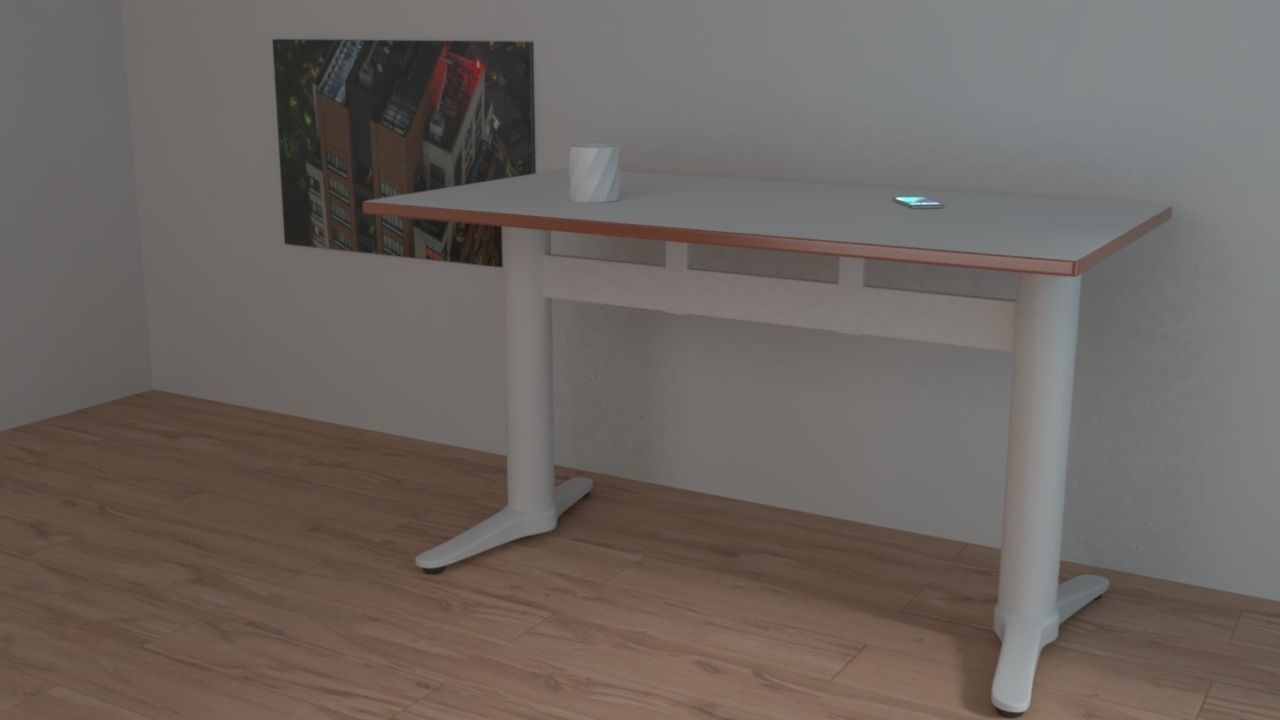 Table Collection end with glass top Low-poly 3D model_3