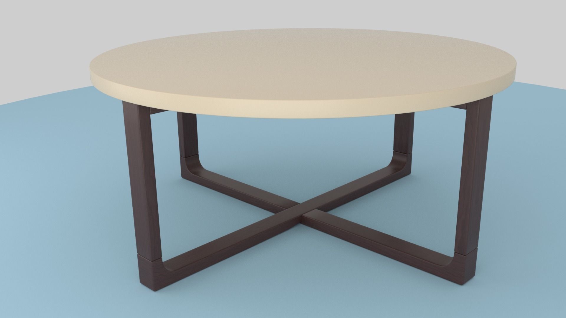 Table Collection end with glass top Low-poly 3D model_10
