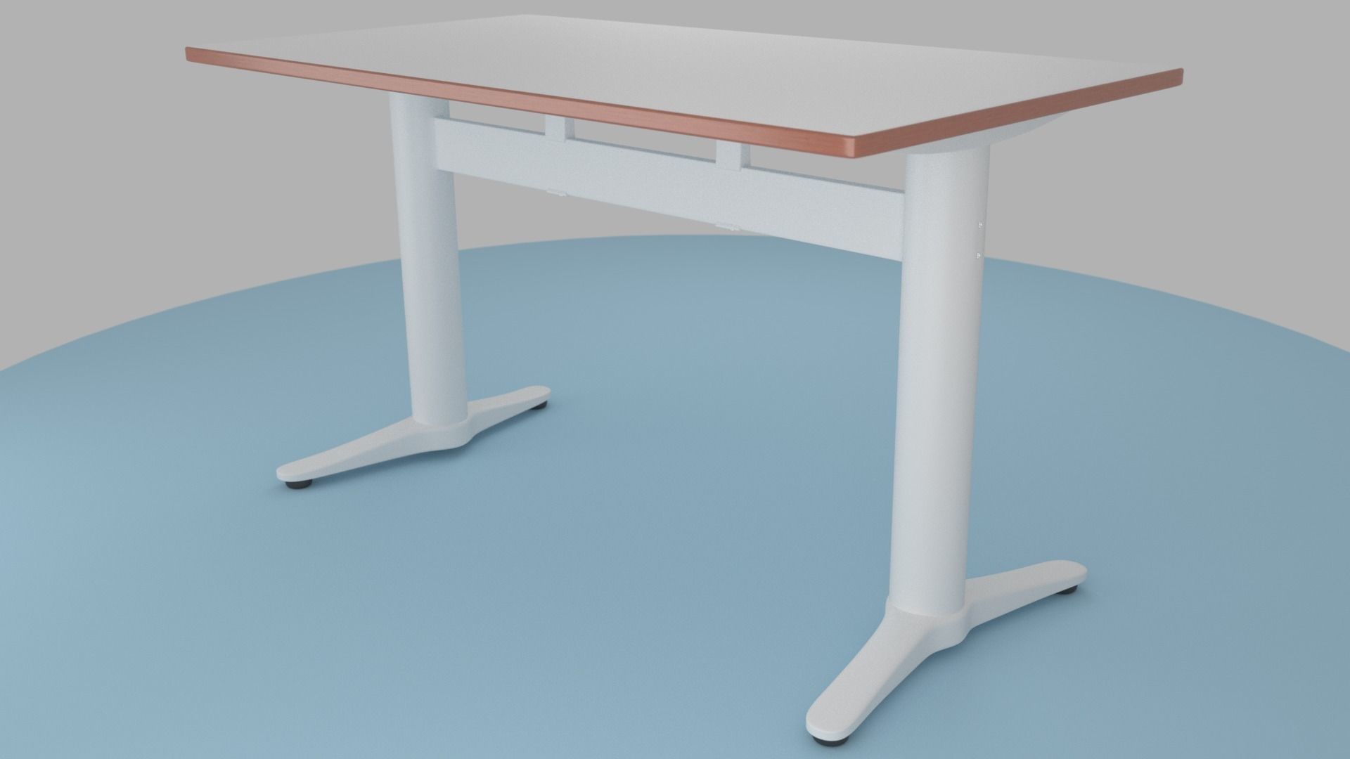 Table Collection end with glass top Low-poly 3D model_1