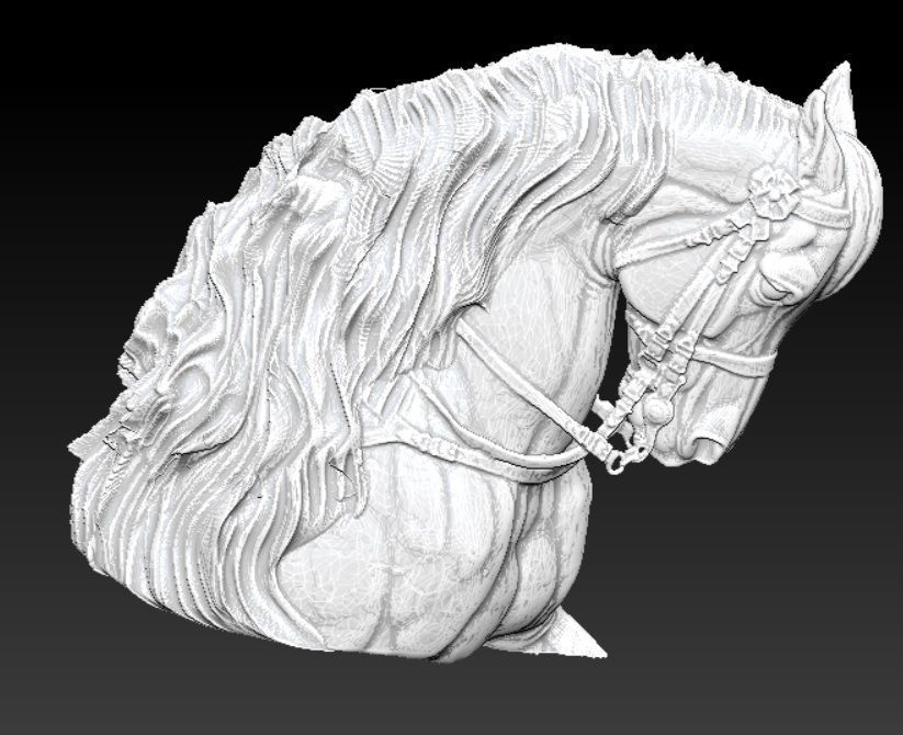 horse sculpture of 3D print model_2