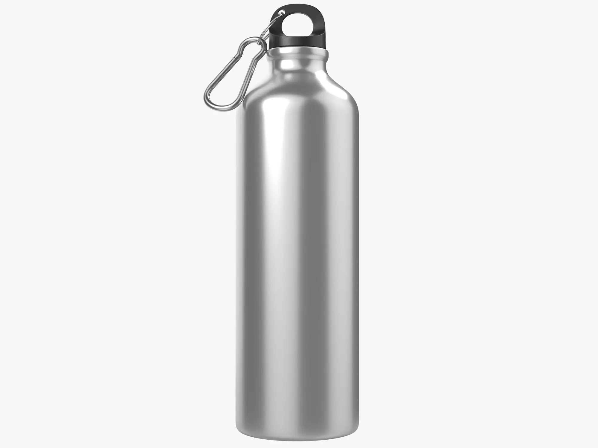 Aluminum Bottle Low-poly 3D model