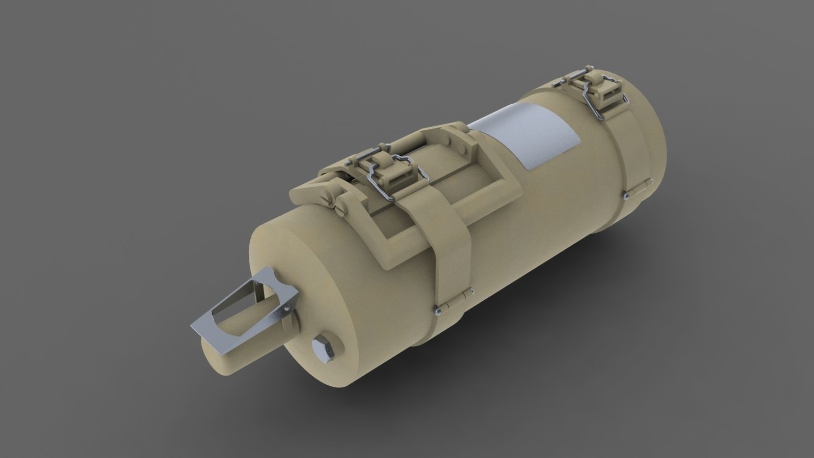 Fire extinguisher from Pzkmfw VI Tiger Low-poly 3D model_4