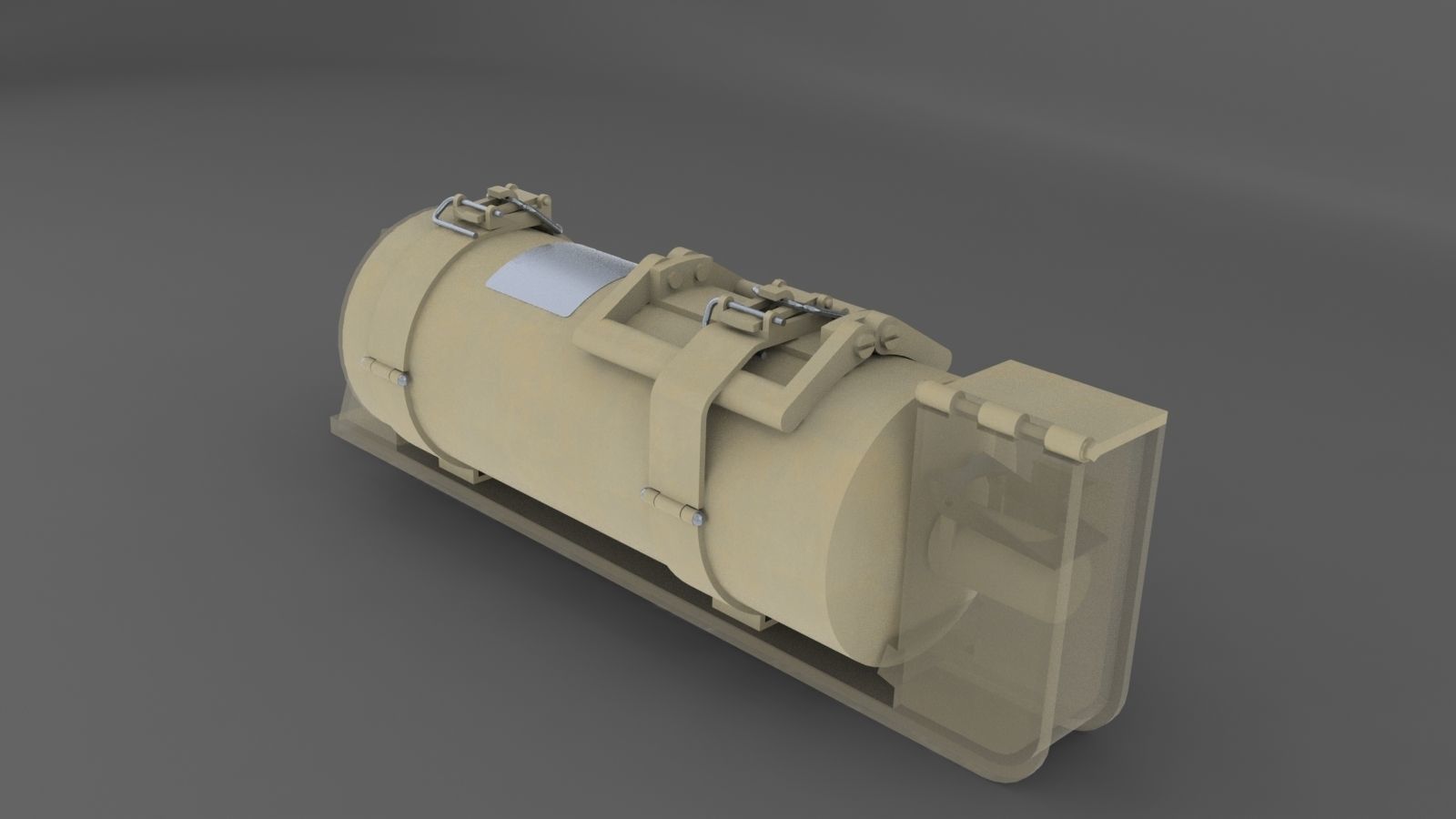 Fire extinguisher from Pzkmfw VI Tiger Low-poly 3D model_3