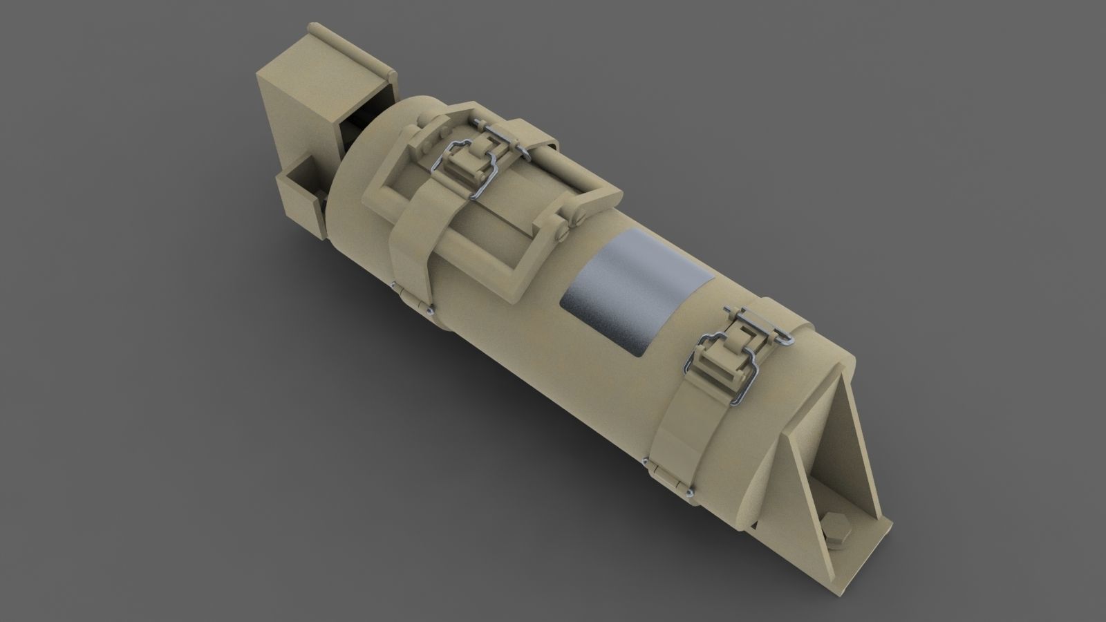 Fire extinguisher from Pzkmfw VI Tiger Low-poly 3D model_1