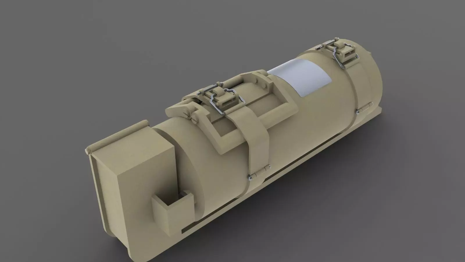 Fire extinguisher from Pzkmfw VI Tiger Low-poly 3D model_0