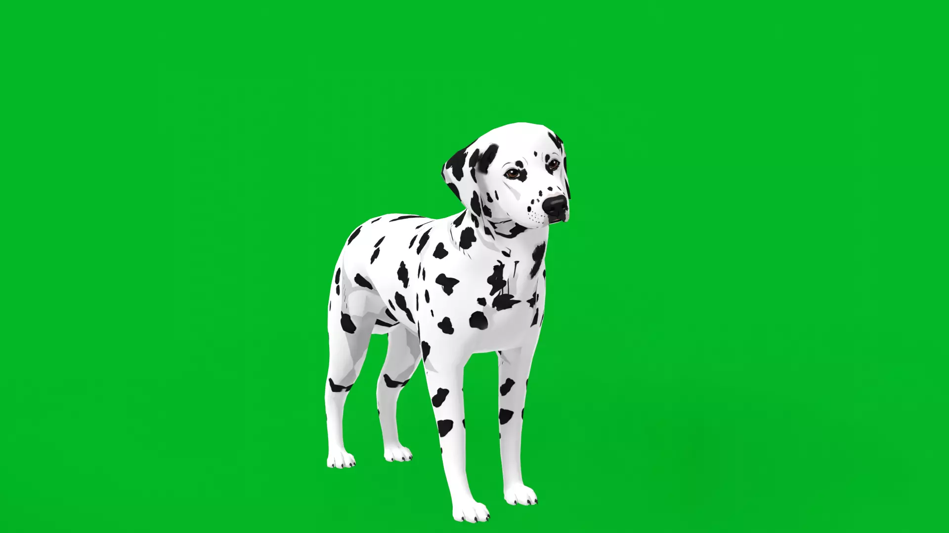 Dalmatian Stylized Dog Low-poly 3D model