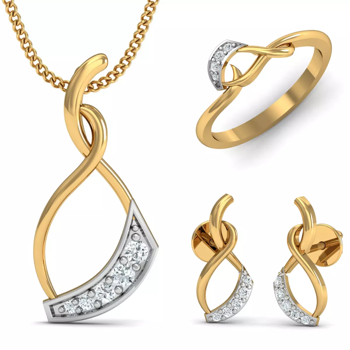 Diamond Locket Set 3D print model