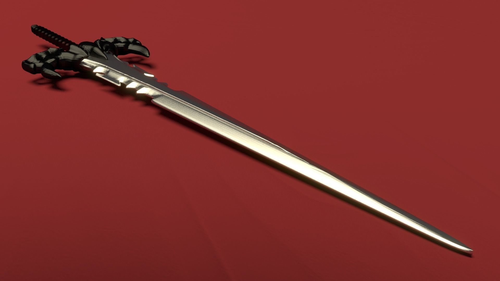 Fantasy Claymore Model Low-poly 3D model_0