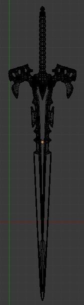 Fantasy Claymore Model Low-poly 3D model_4