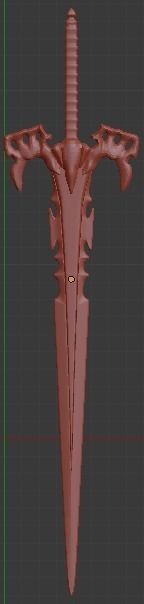 Fantasy Claymore Model Low-poly 3D model_5