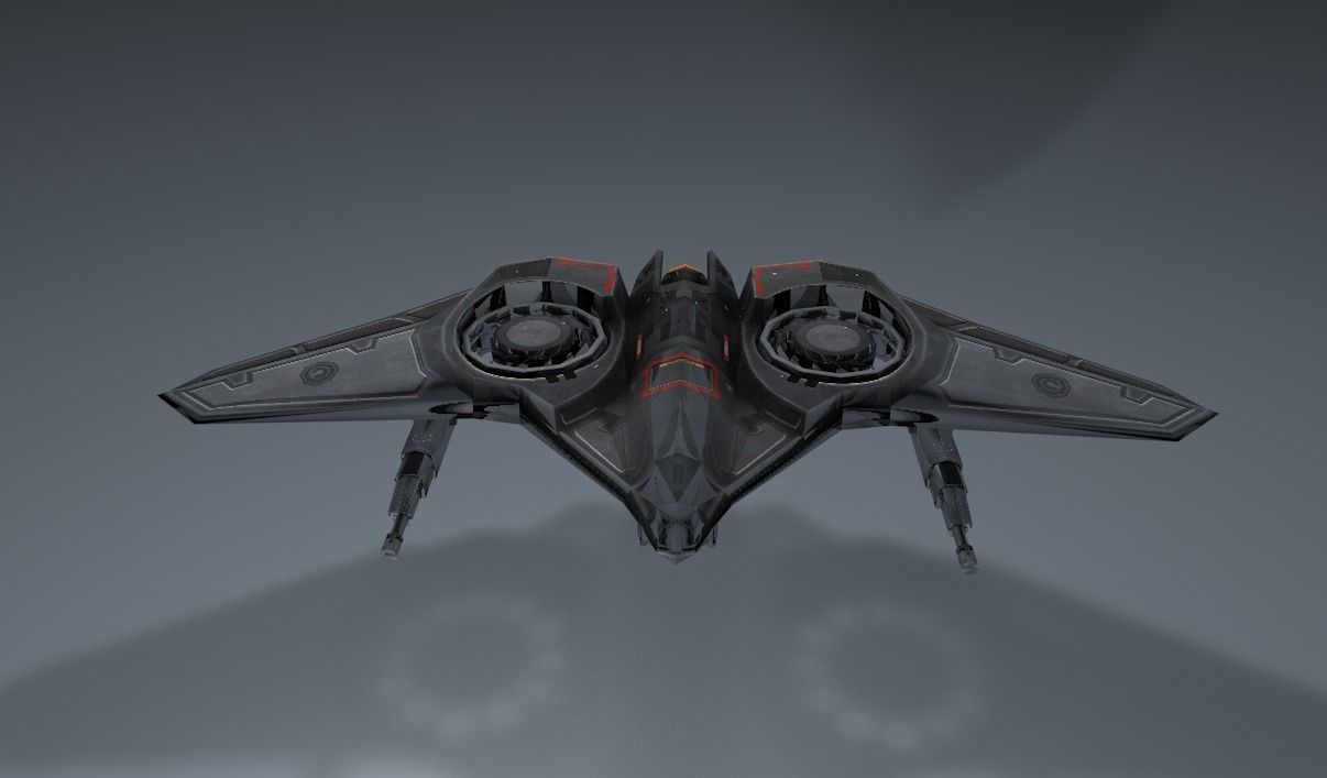 Drone with rig 3D model_1