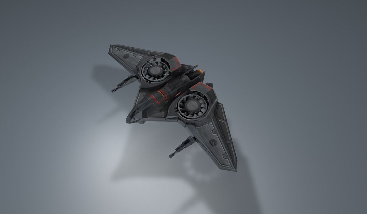 Drone with rig 3D model_2