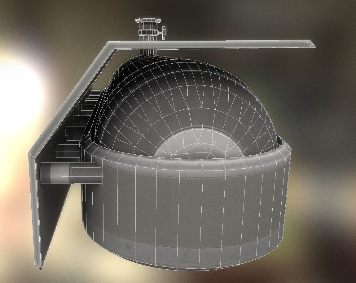 Fuel Tank Basic Version Low-poly 3D model_8