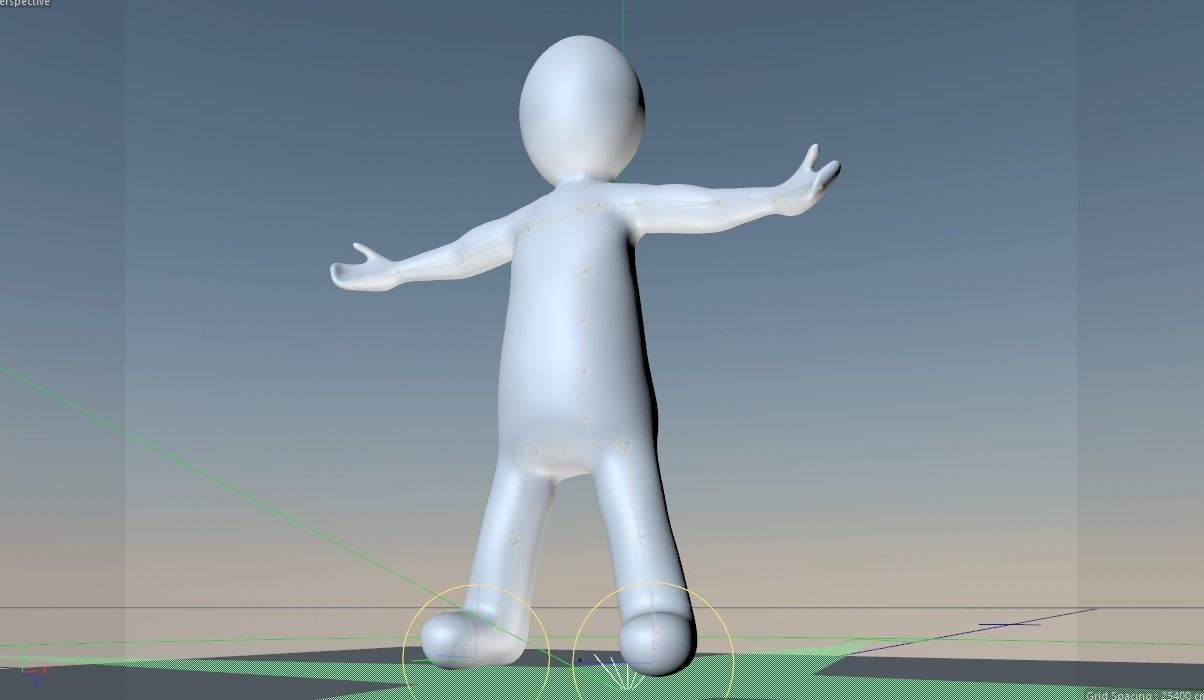 Stickfig with rig 3D model_2