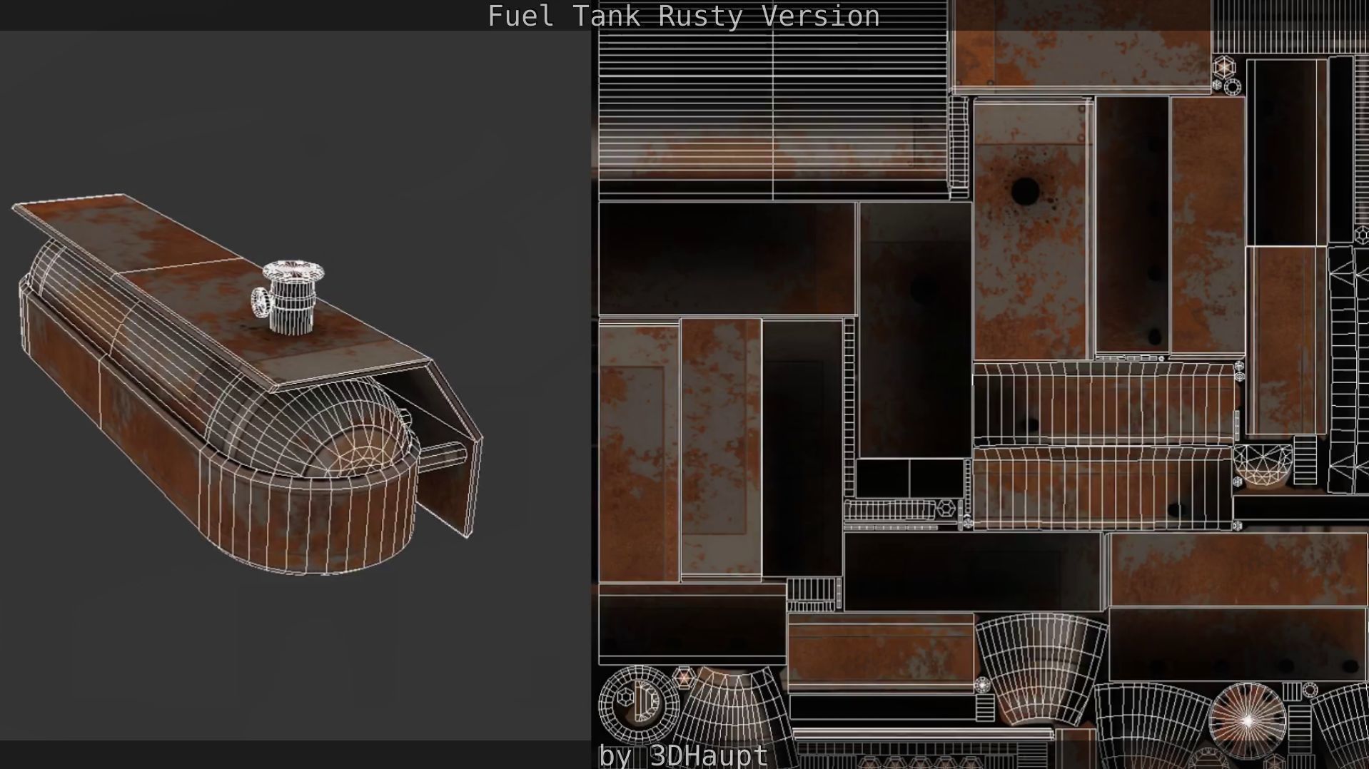 Fuel Tank Rusty Version Low-poly 3D model_43