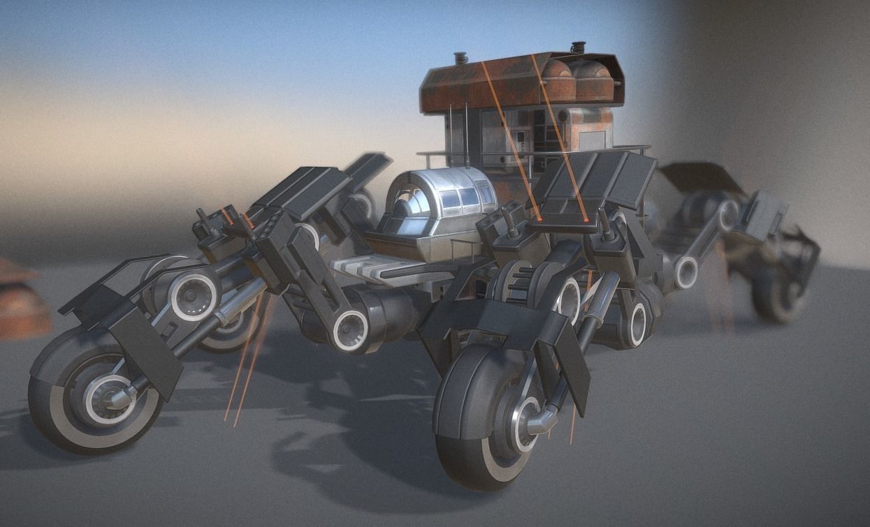 Fuel Tank Rusty Version Low-poly 3D model_6