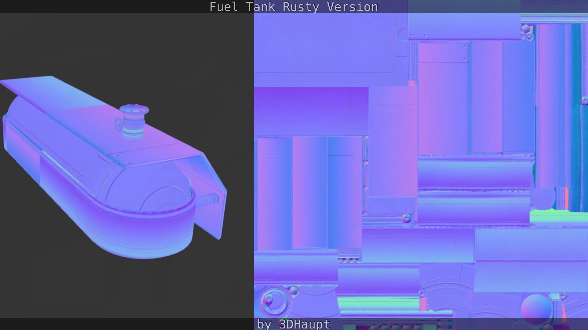 Fuel Tank Rusty Version Low-poly 3D model_50