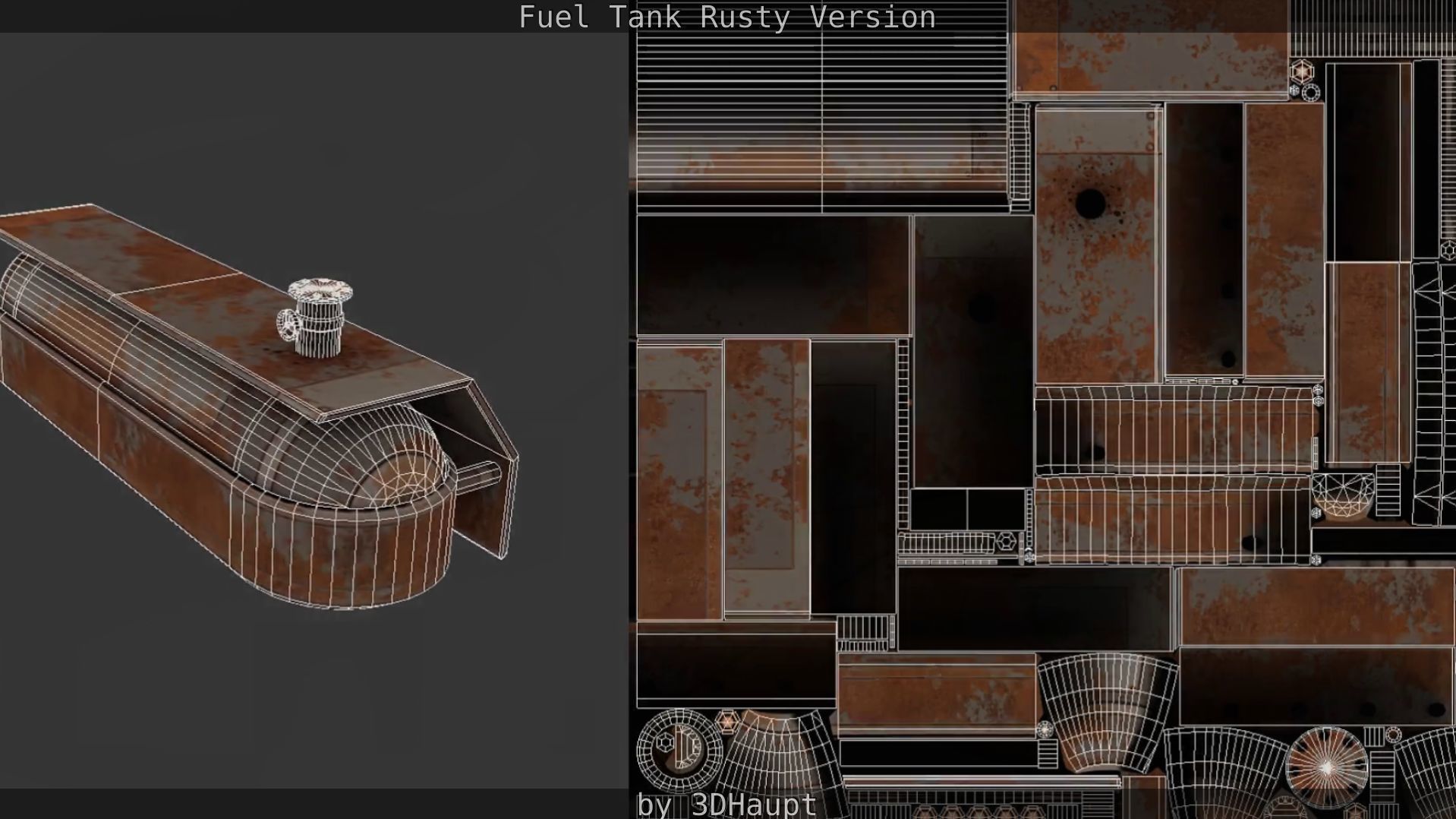 Fuel Tank Rusty Version Low-poly 3D model_40