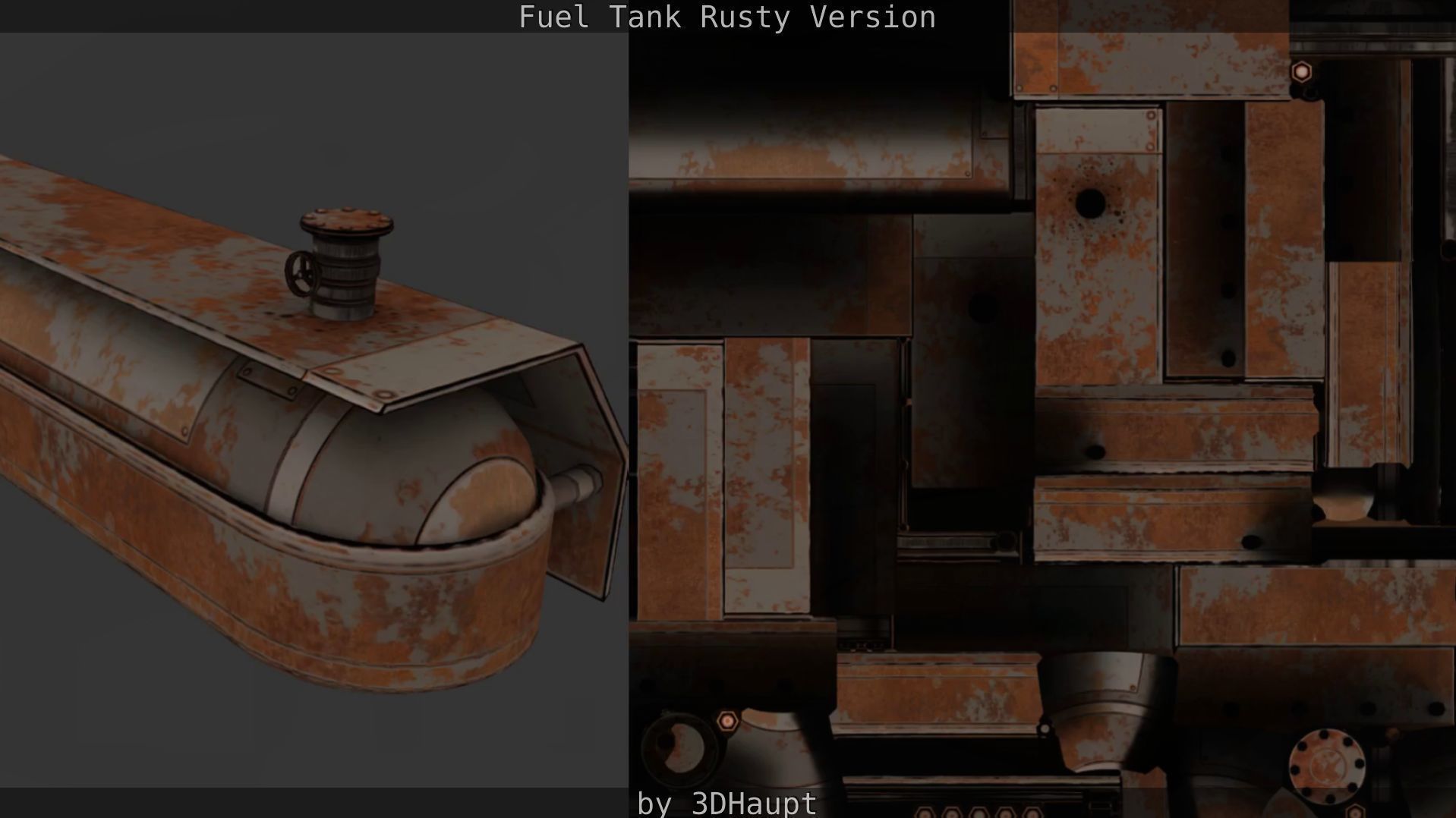Fuel Tank Rusty Version Low-poly 3D model_35