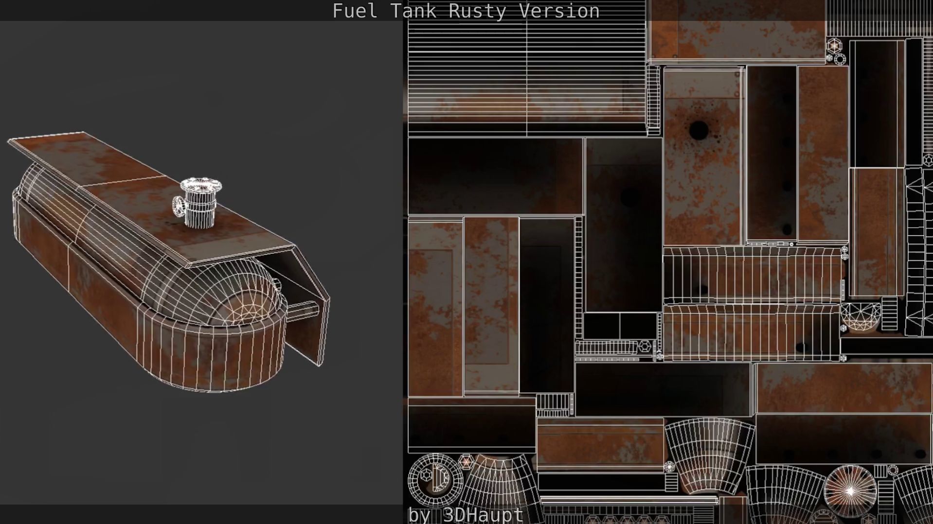 Fuel Tank Rusty Version Low-poly 3D model_41