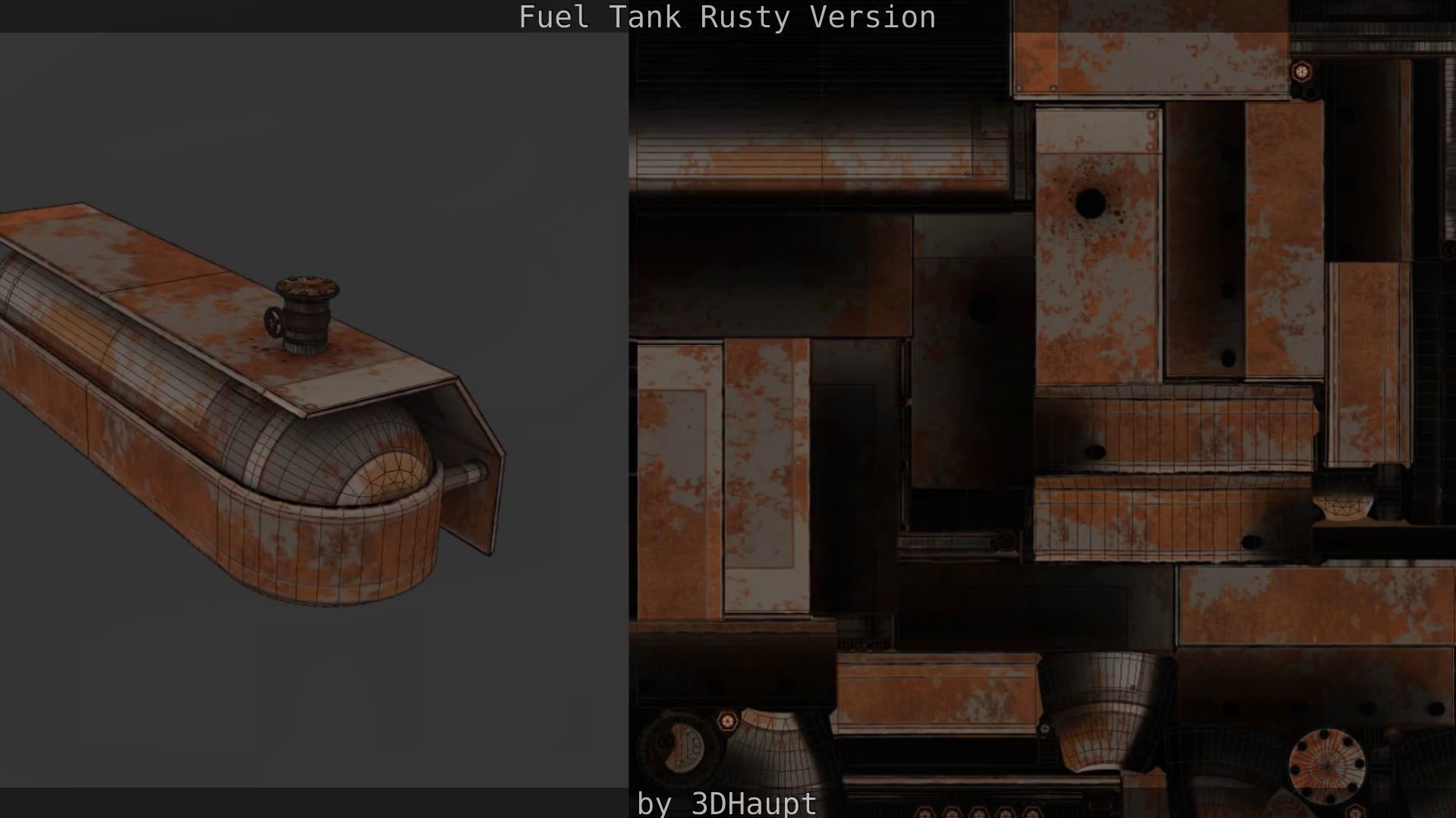 Fuel Tank Rusty Version Low-poly 3D model_39