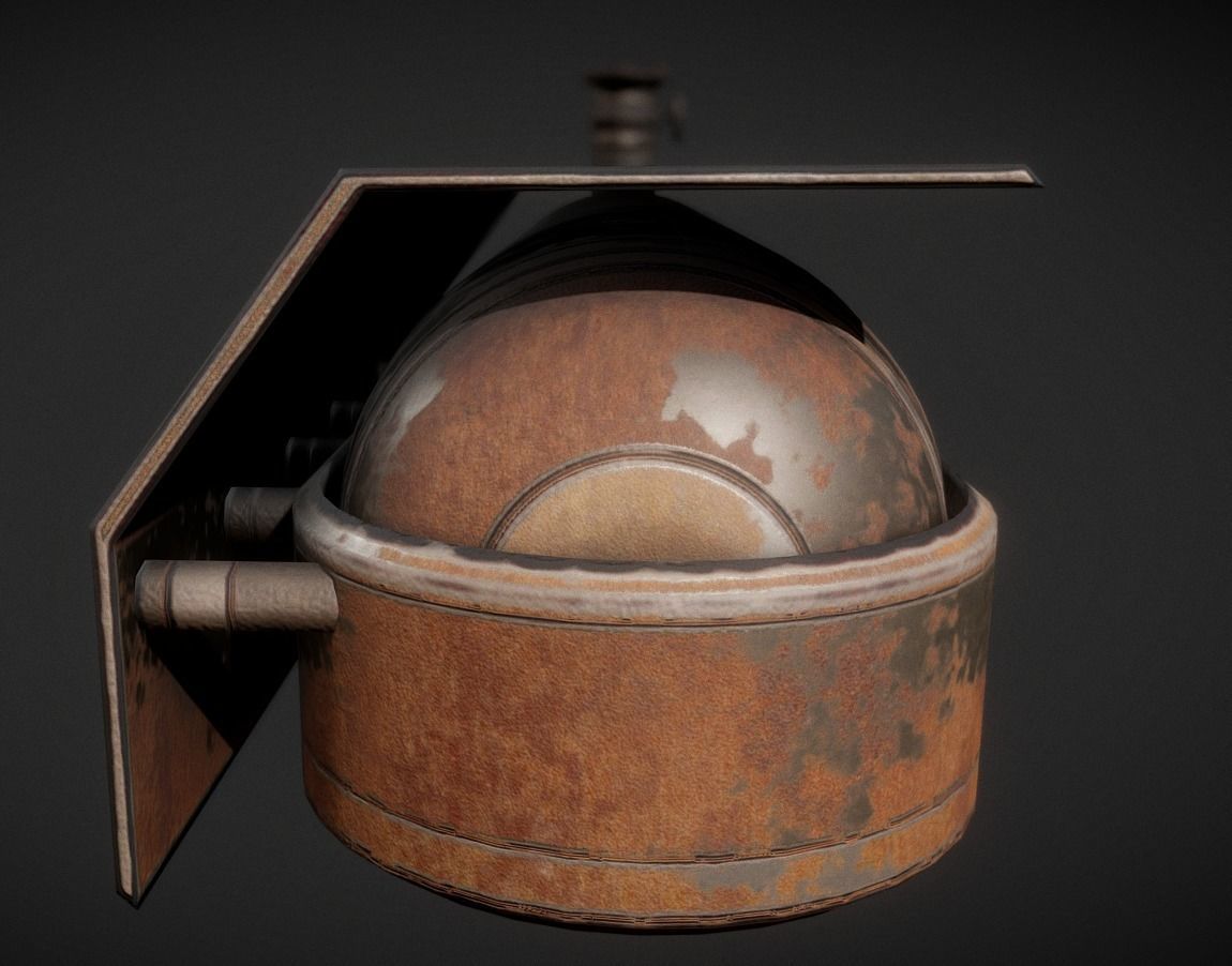 Fuel Tank Rusty Version Low-poly 3D model_7