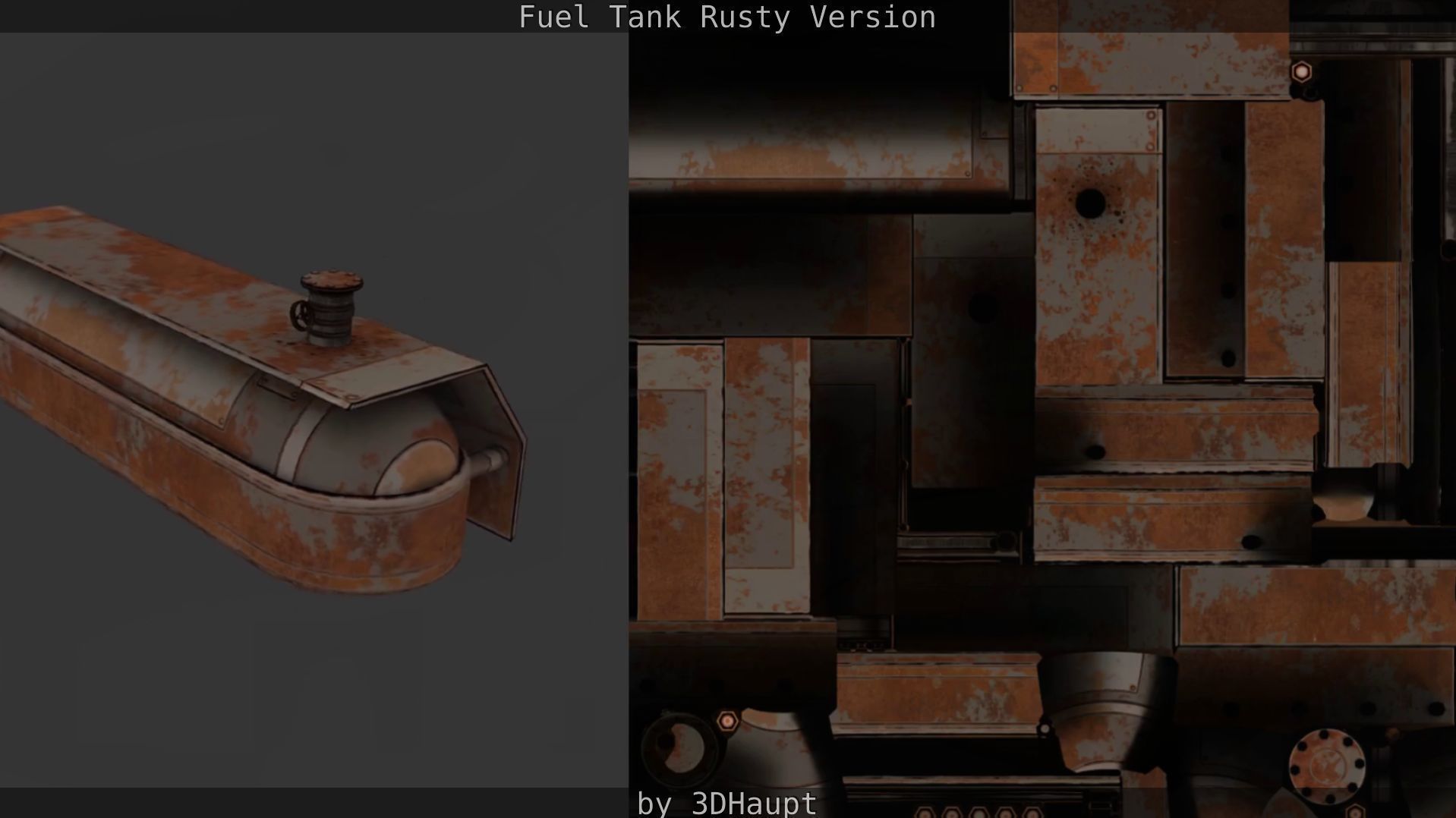Fuel Tank Rusty Version Low-poly 3D model_36