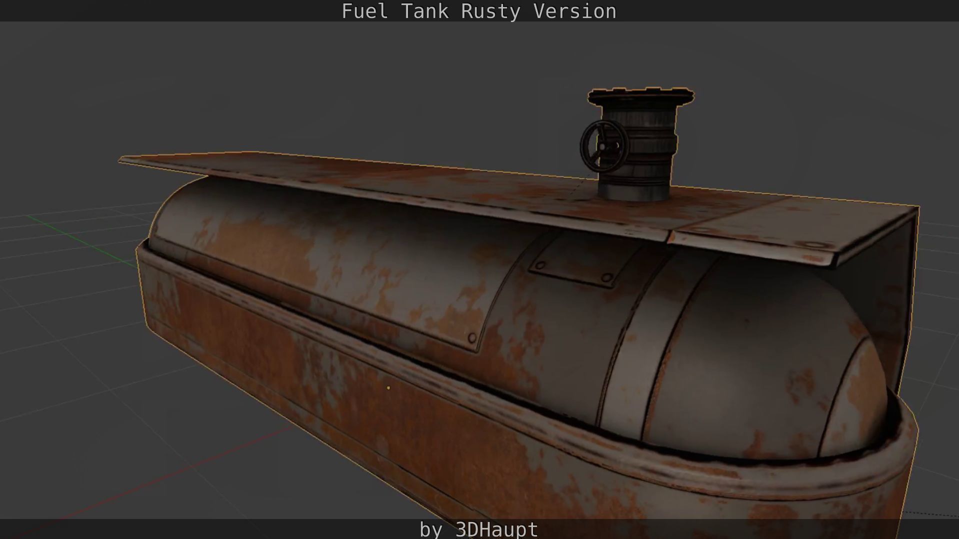 Fuel Tank Rusty Version Low-poly 3D model_89