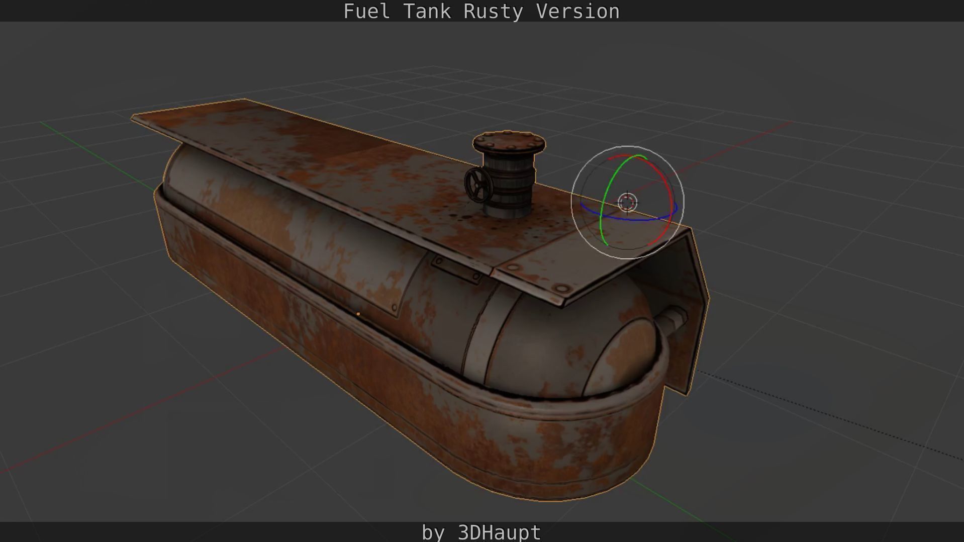 Fuel Tank Rusty Version Low-poly 3D model_65