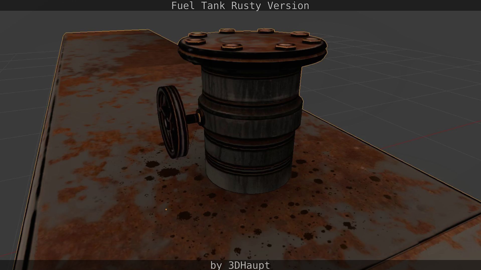Fuel Tank Rusty Version Low-poly 3D model_84