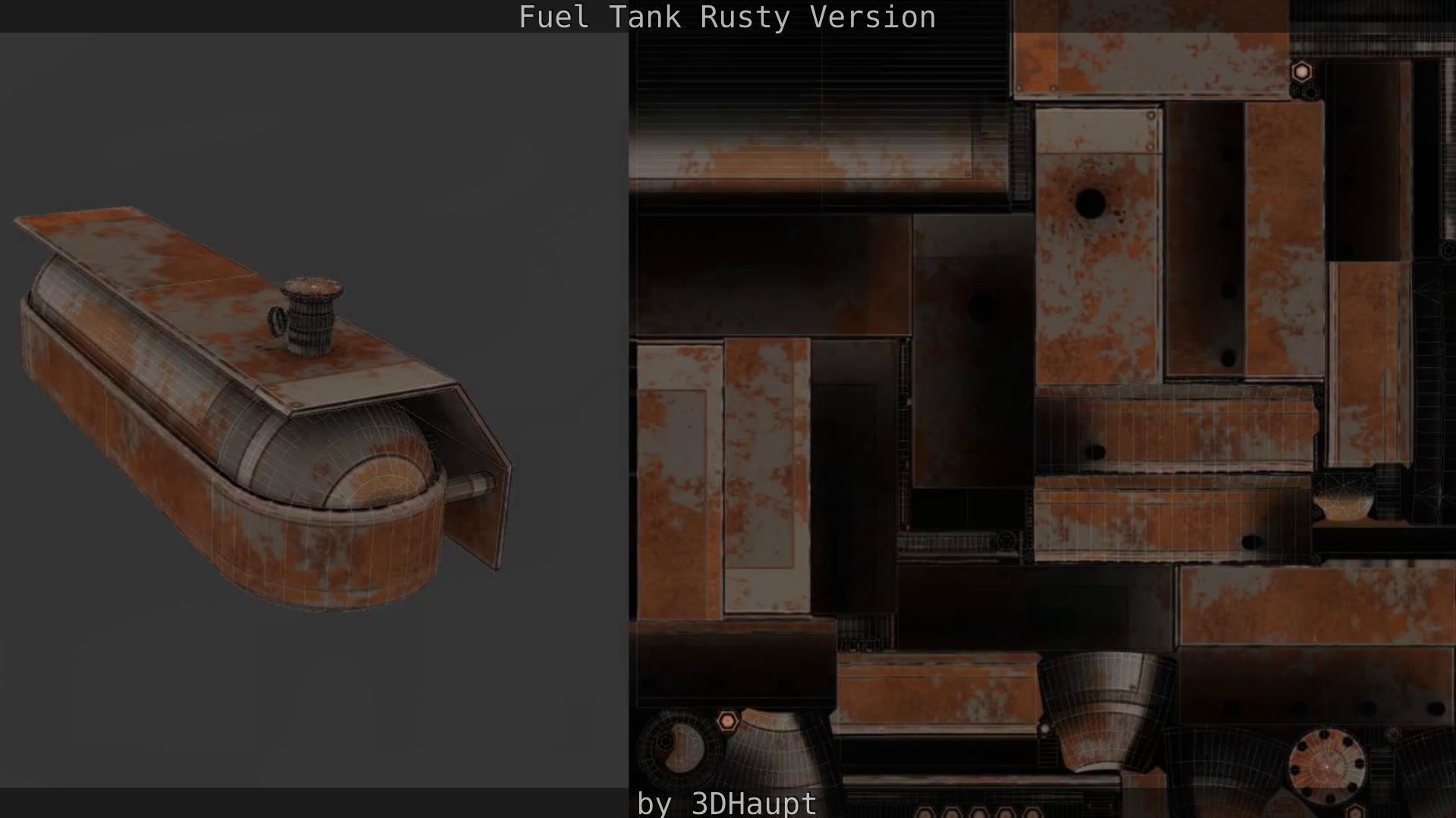 Fuel Tank Rusty Version Low-poly 3D model_44