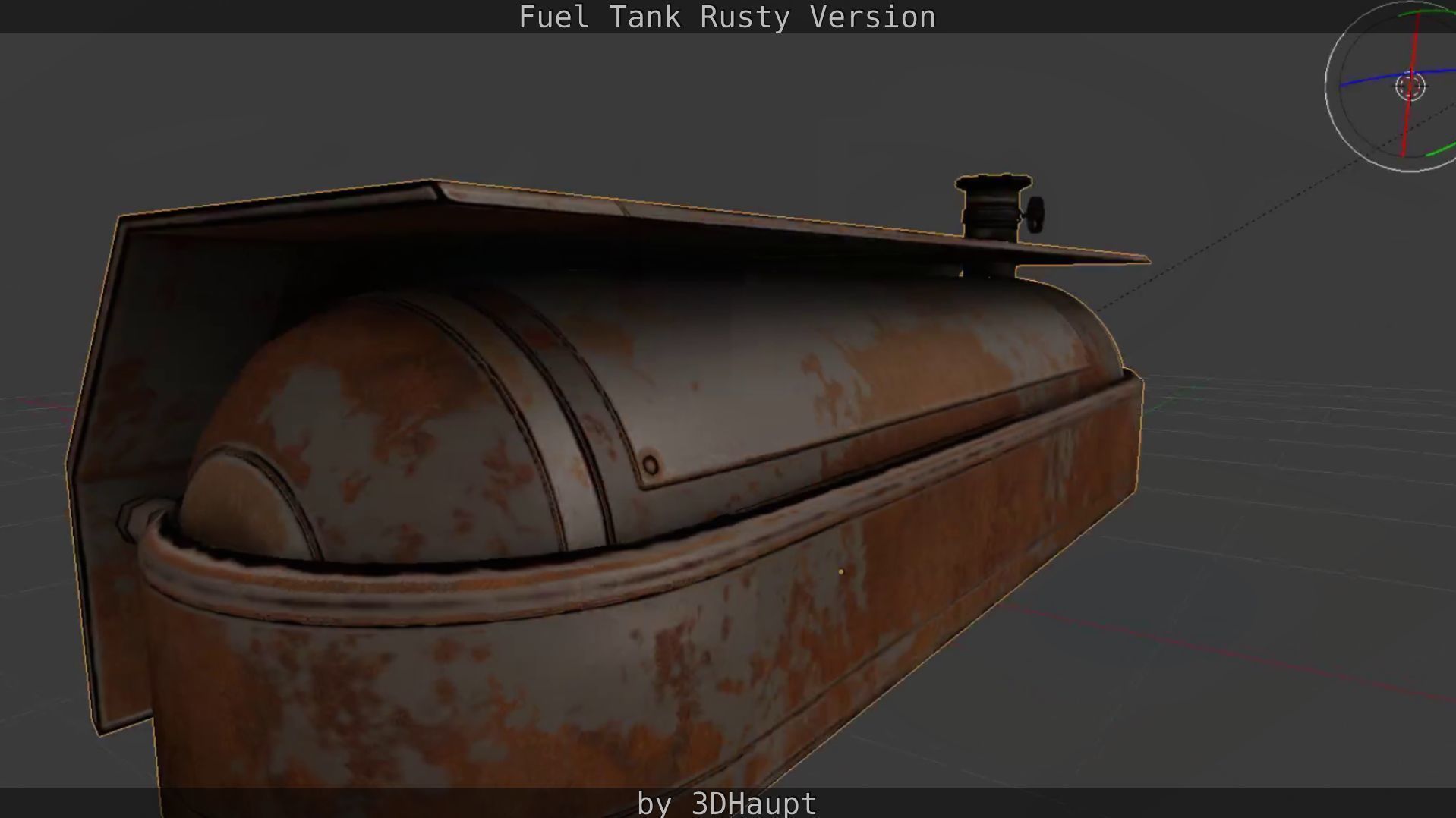 Fuel Tank Rusty Version Low-poly 3D model_86