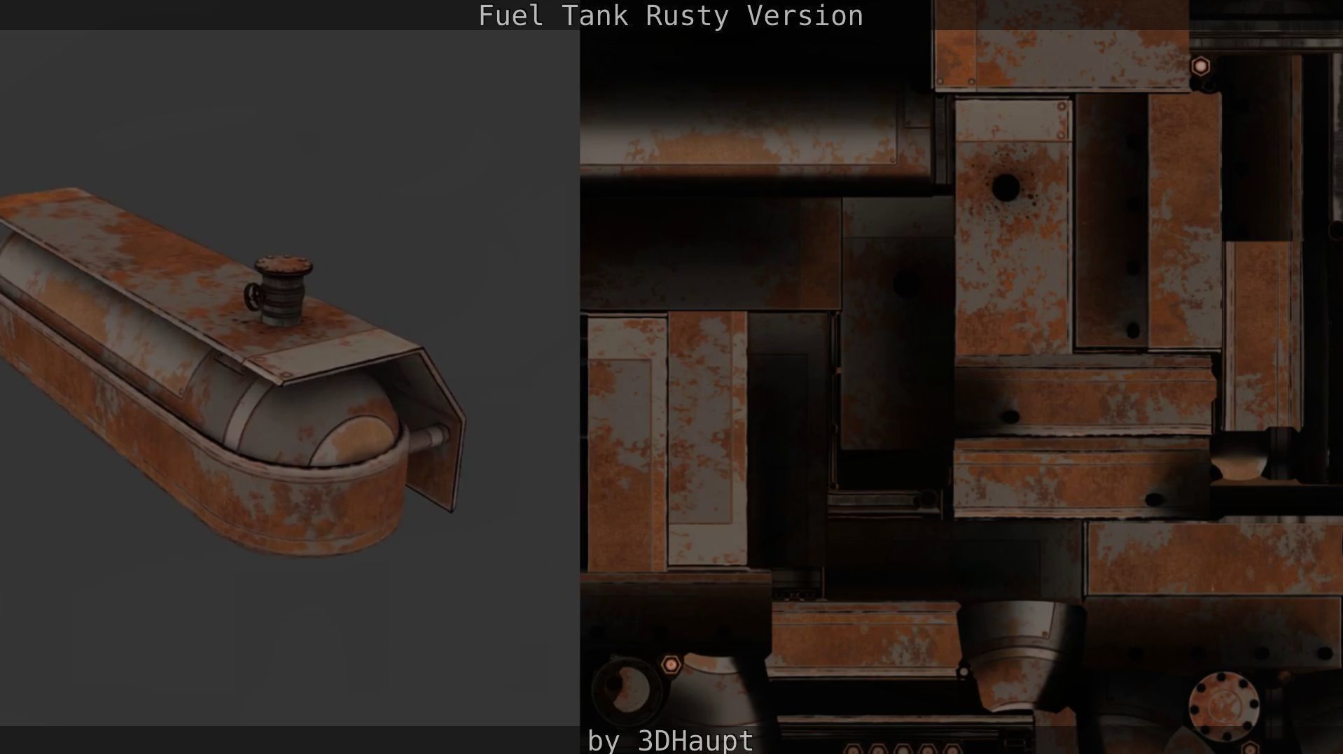 Fuel Tank Rusty Version Low-poly 3D model_37
