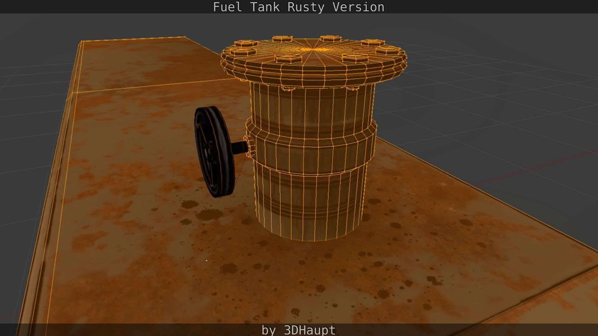 Fuel Tank Rusty Version Low-poly 3D model_83