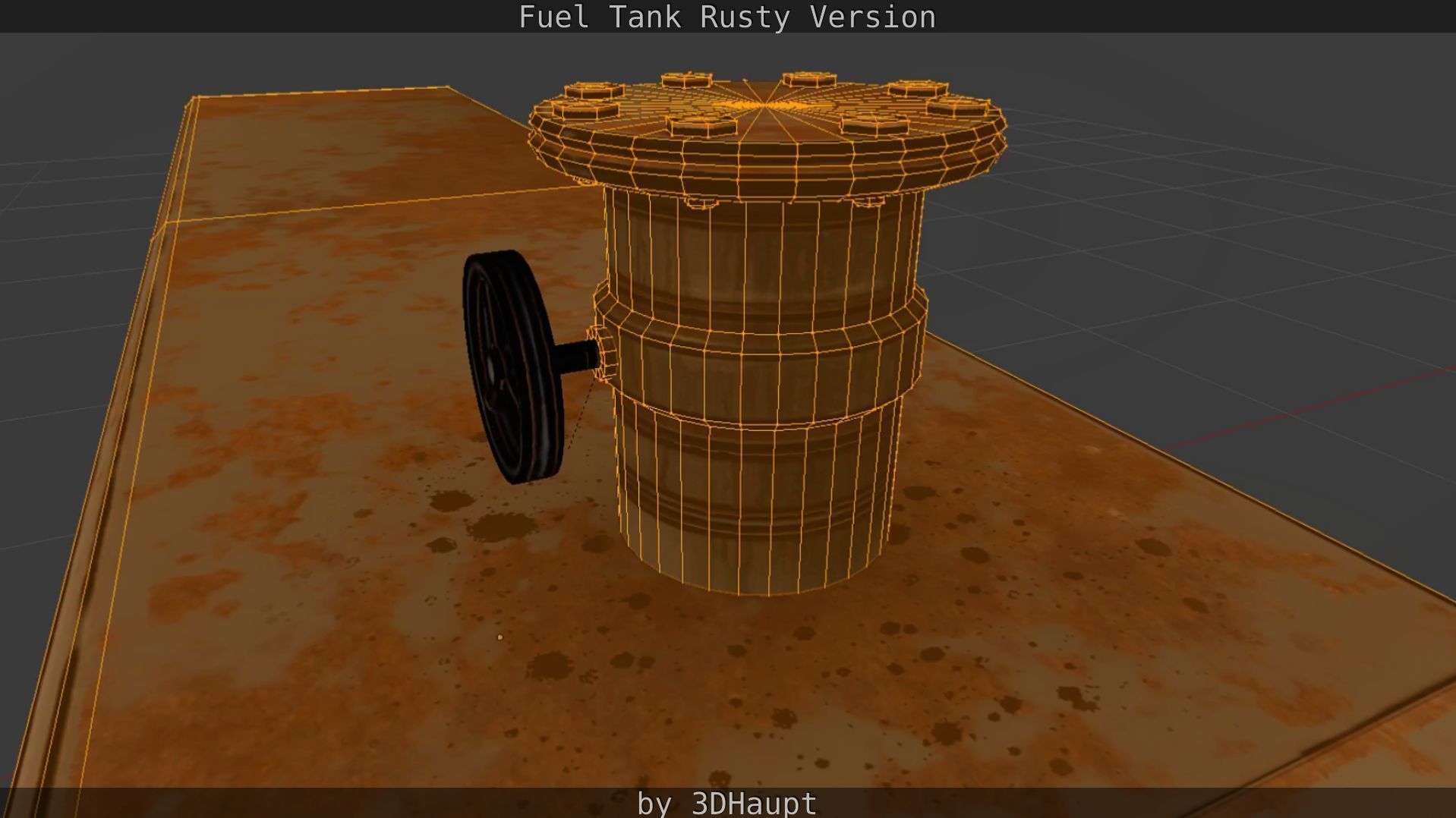 Fuel Tank Rusty Version Low-poly 3D model_81