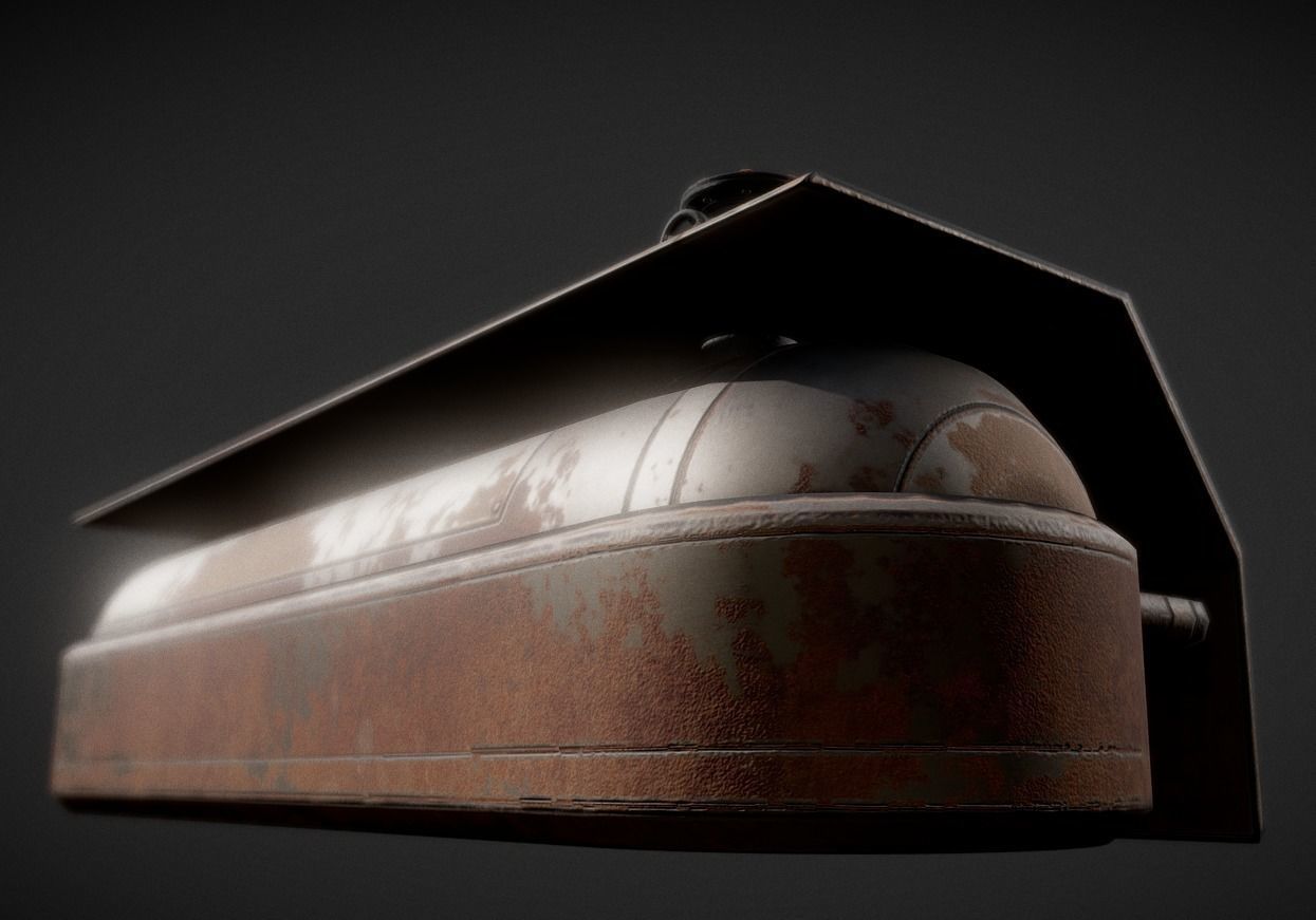 Fuel Tank Rusty Version Low-poly 3D model_8