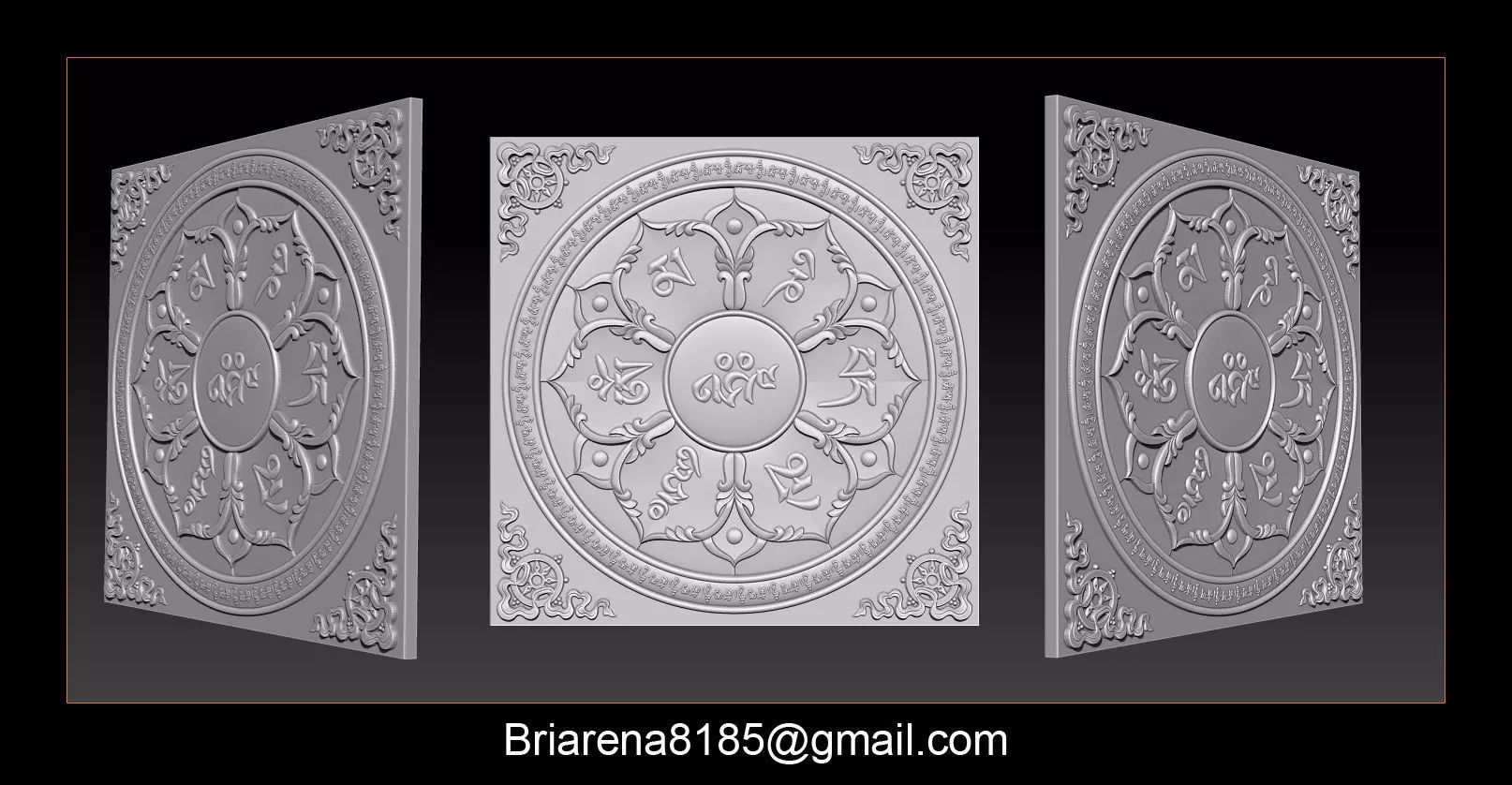 Mandala Relief Model 3D print model