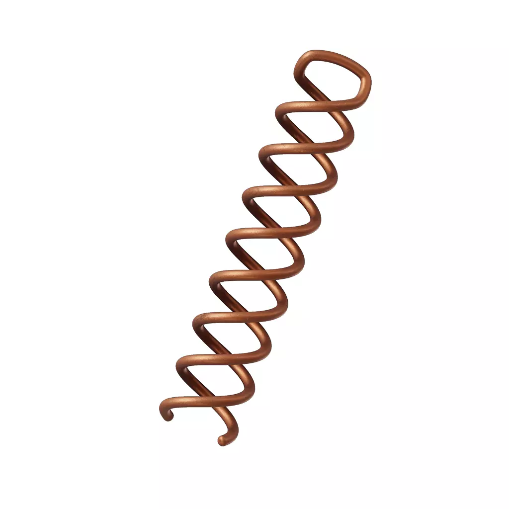 Copper Spiral Lamp Filament 3D model