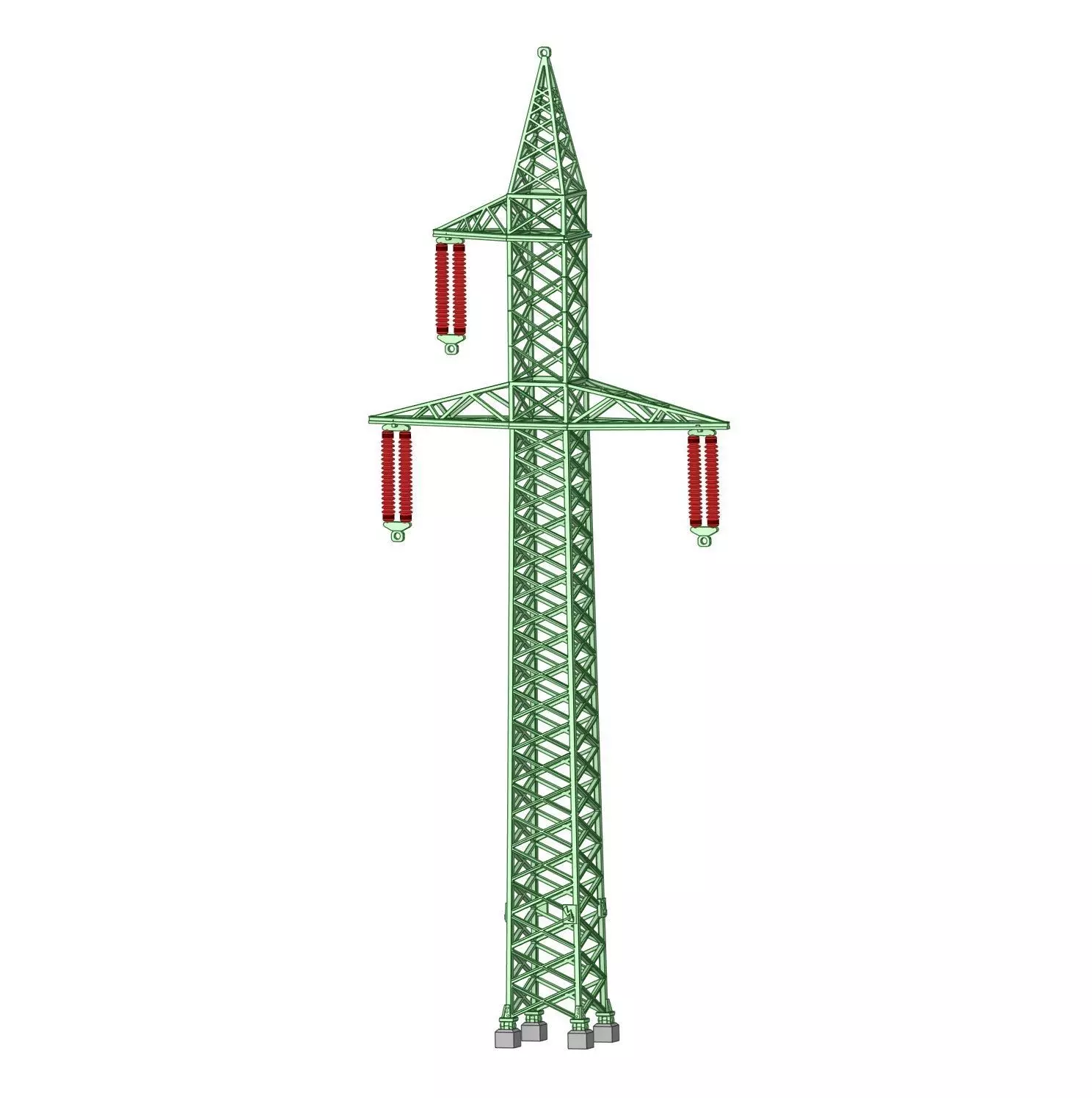 Transmision tower 3x110kV mod2 1-160 resin 3D print model