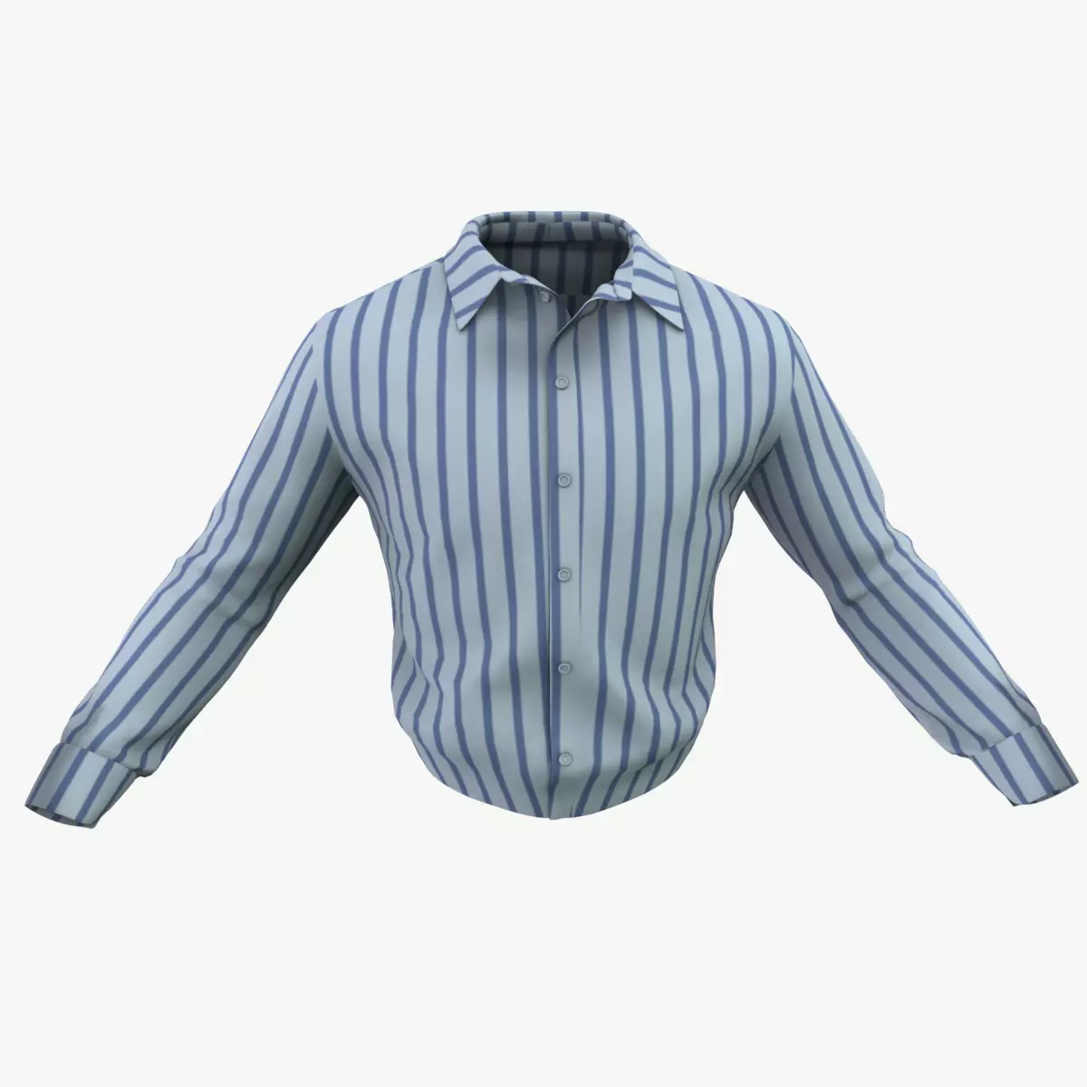 Formal shirt Low-poly 3D model